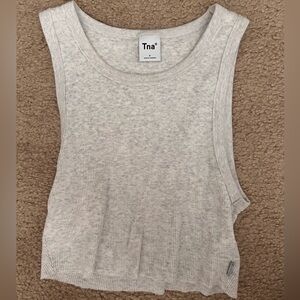Gray aritzia/TNA cropped tank- S